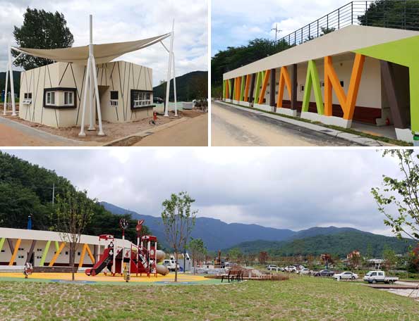 등억알프스야영장 전경