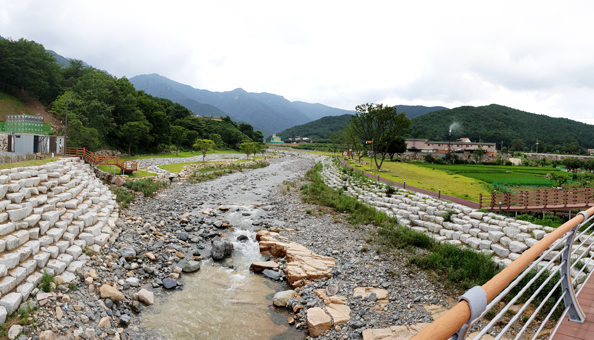 등억알프스야영장 전경