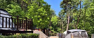 작천정달빛야영장 전경