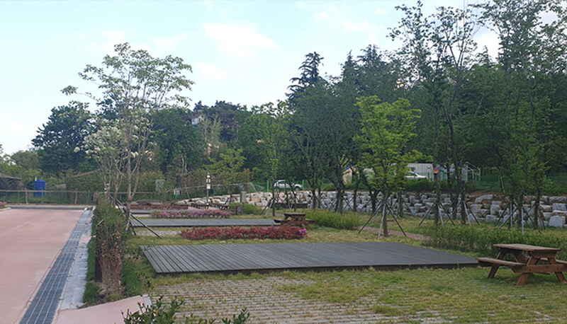 작천정달빛야영장 전경