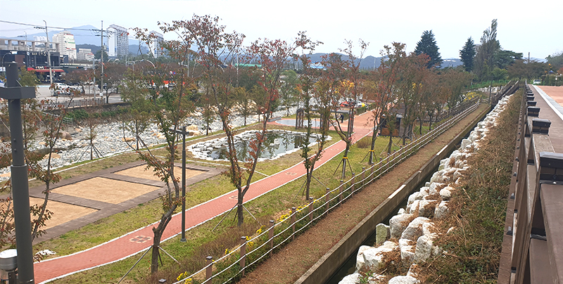 작천정달빛야영장 전경