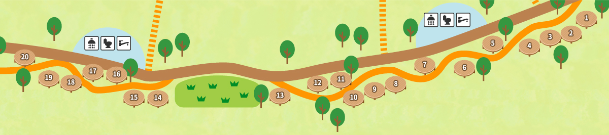 작괘천오토캠핑장 시설도